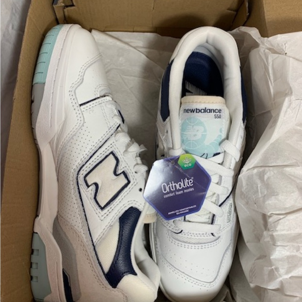 New Balance 550 Sneakers - Never Worn, New with Tags and Box. Womens 8. Men 6.5